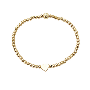 I heart you beaded bracelet- gold