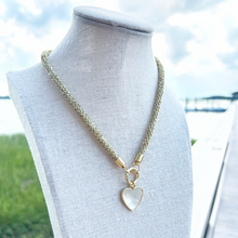 prepster dainty rope necklace- gold charm
