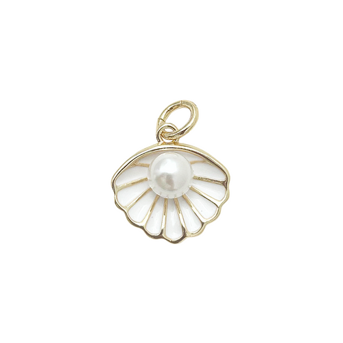 scallop with pearl charm