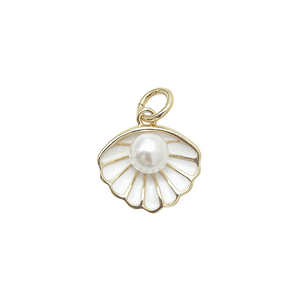 scallop with pearl charm
