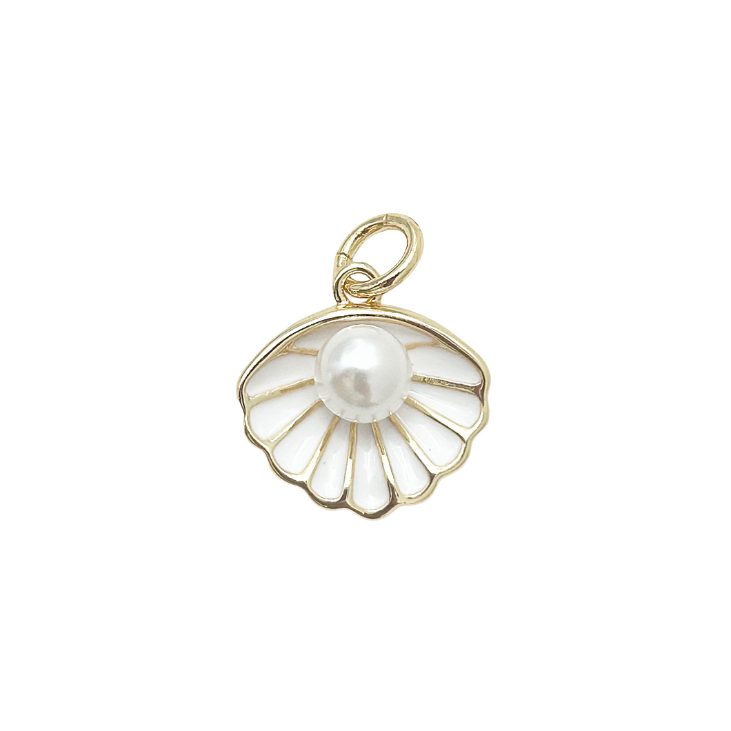 scallop with pearl charm