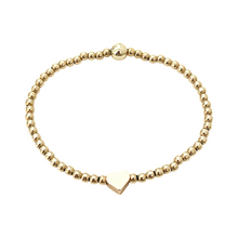 I heart you beaded bracelet- gold
