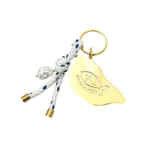 HHI keychain- nautical white + navy