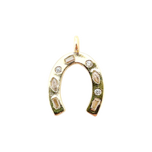 LARGE CZ horseshoe charm