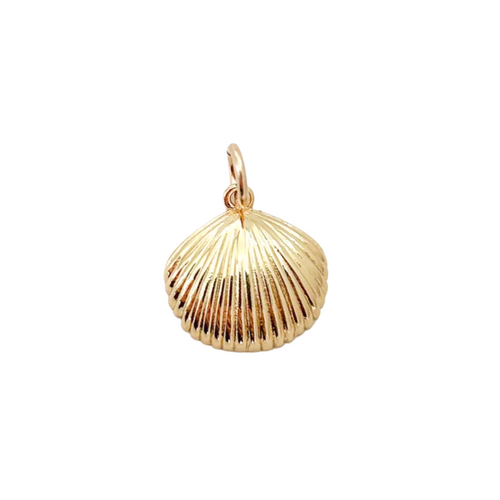 dainty clam shell- BRACELET CHARM