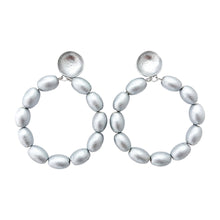 charleston wood rice hoops-large silver