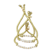 word block rope necklace slider