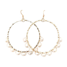 class-sea mainsail large pearl wrapped earrings