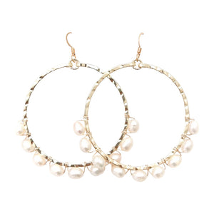 class-sea mainsail large pearl wrapped earrings