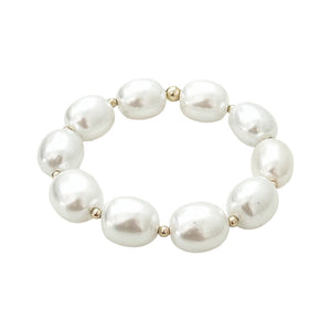 southern statement pearl beaded bracelet