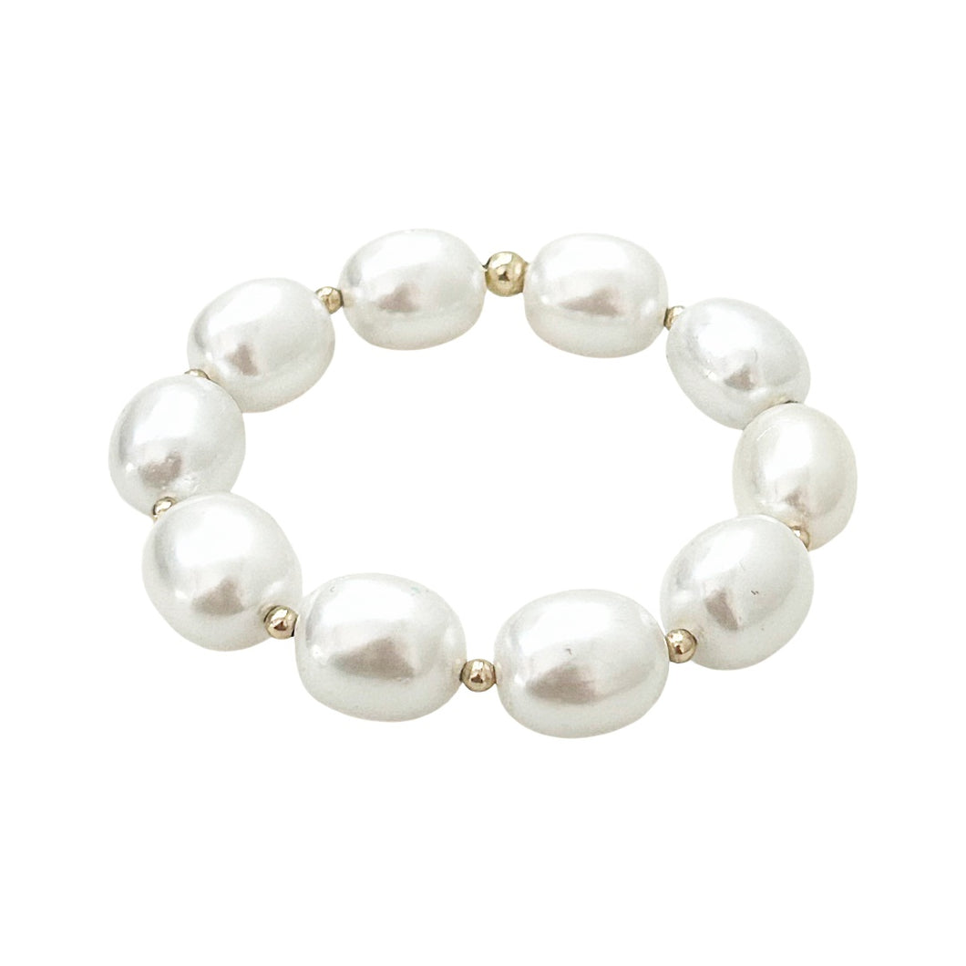 southern statement pearl beaded bracelet