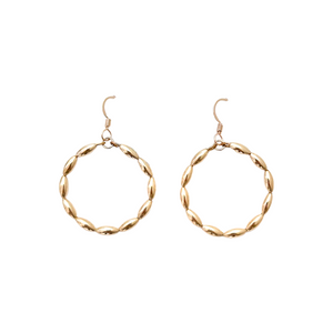 Charleston rice bead hoops {small} gold