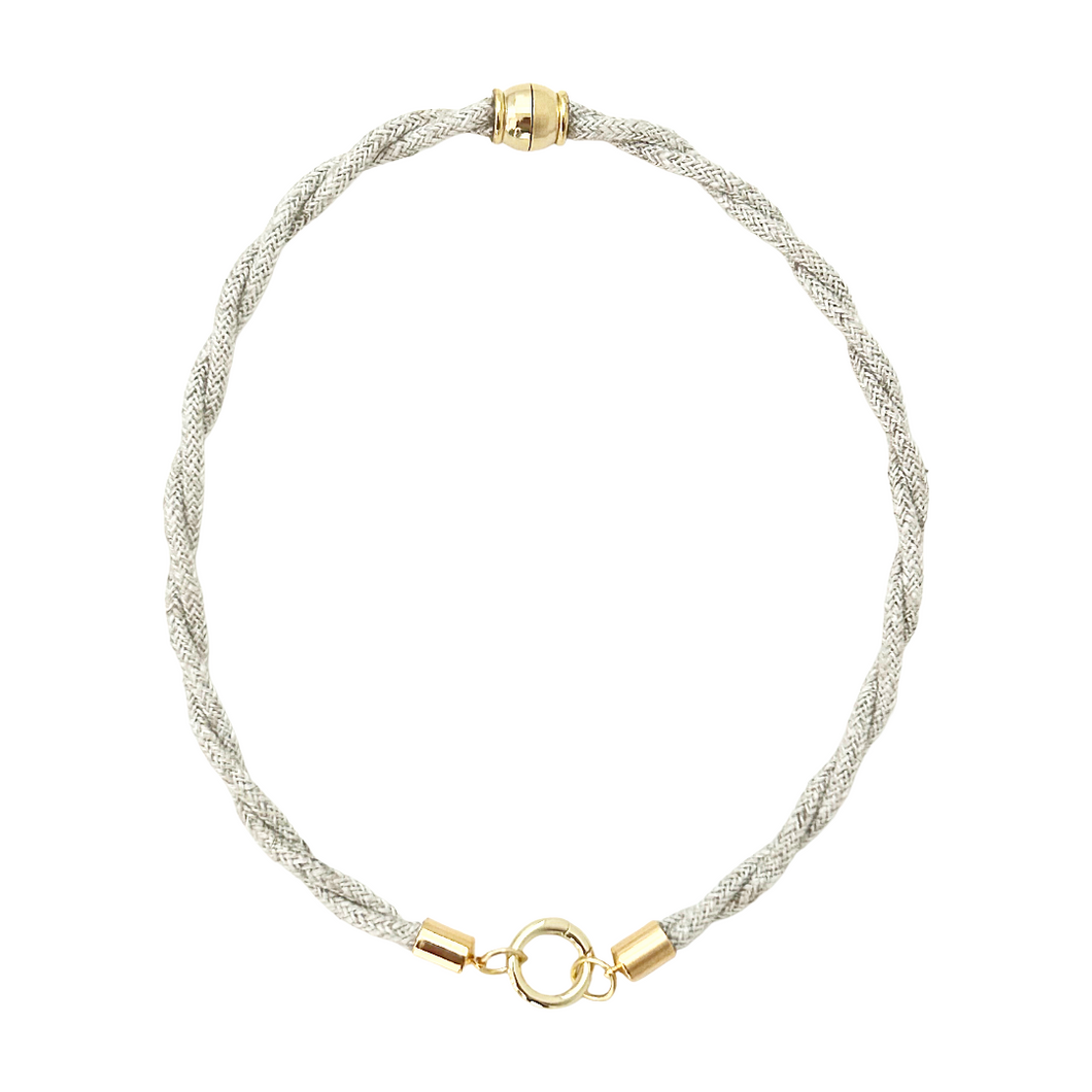 prepster dainty rope necklace- linen charm