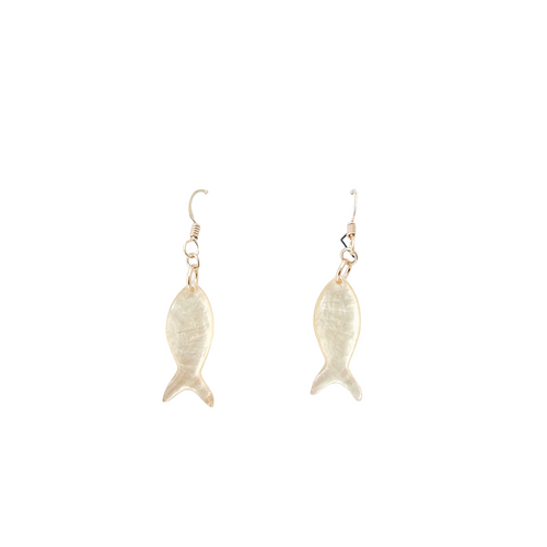 mother of pearl fish dangles-hooks