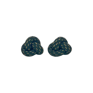 knotted studs- black