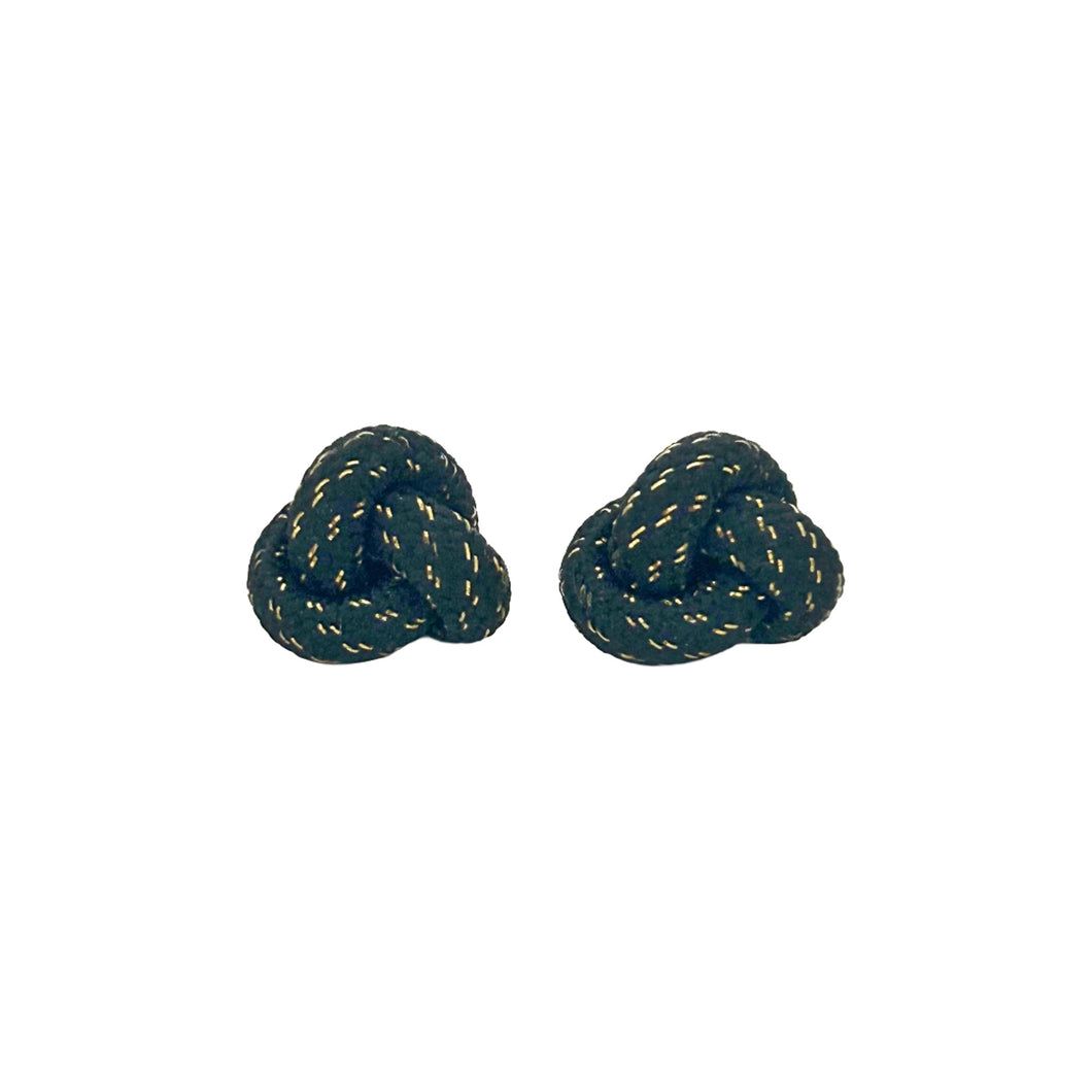 knotted studs- black