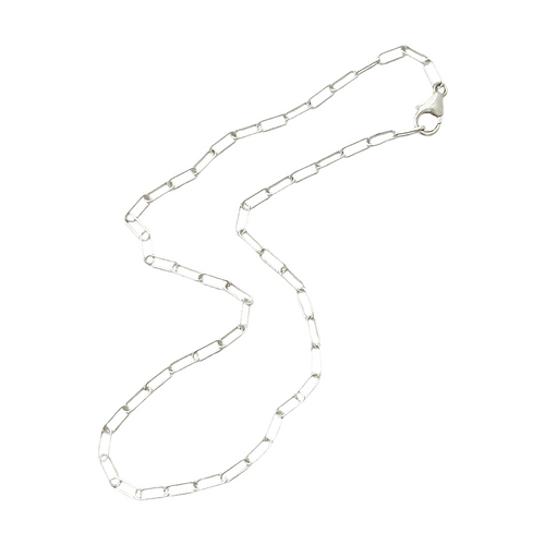 paperclip chain necklace- SILVER