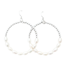 Charleston glam hoops- large silver