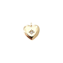 puffy heart CZ charm