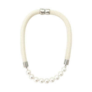 prepster statement rope necklace- signature cream