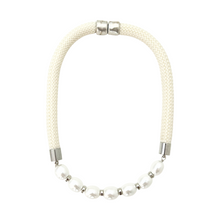 prepster statement rope necklace- southern cream