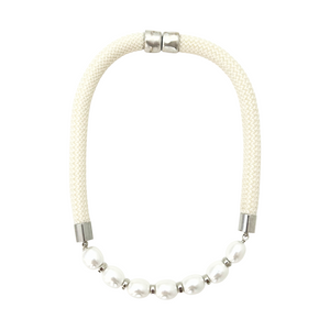 prepster statement rope necklace- southern cream