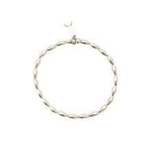 Charleston rice bead bracelet- silver