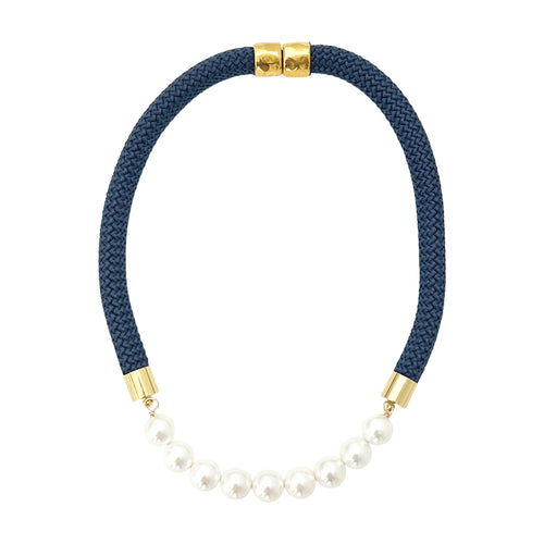 prepster statement rope necklace- signature black