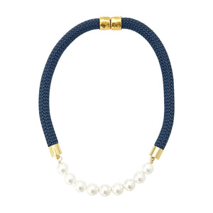 prepster statement rope necklace- signature black