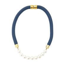 prepster statement rope necklace- signature navy
