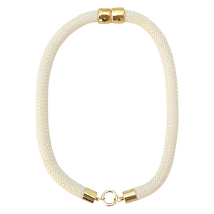 prepster statement rope necklace- cream charm