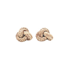 knotted studs- rose gold