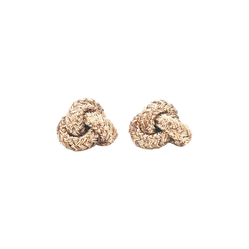 knotted studs- rose gold