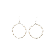 Charleston rice bead hoops {small} silver
