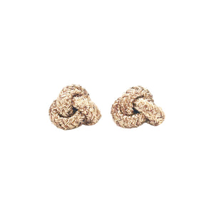 knotted studs- rose gold