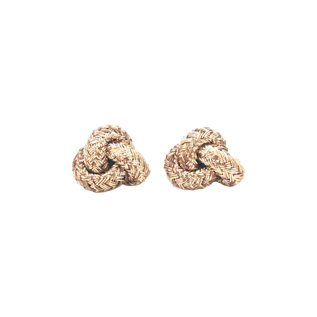 knotted studs- rose gold
