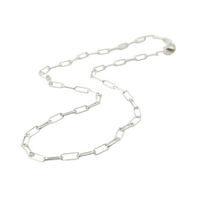 paperclip chain necklace- SILVER