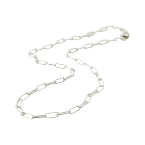 paperclip chain necklace- SILVER