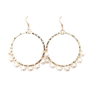 class-sea mainsail small pearl wrapped earrings