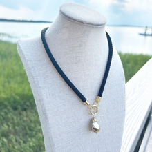 prepster dainty rope necklace- black charm