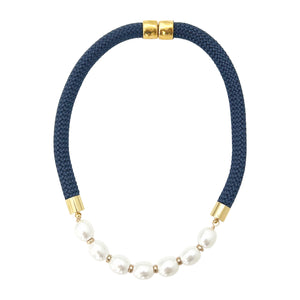 prepster statement rope necklace- southern black