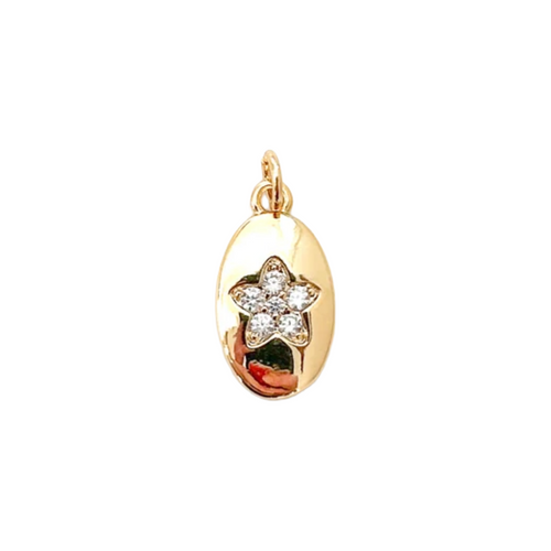 sparkle star tag charm-BRACELET CHARM