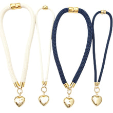 prepster dainty rope necklace- gold charm
