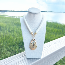 prepster statement rope necklace- cream charm