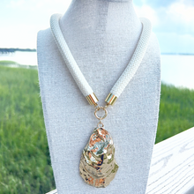 prepster statement rope necklace- cream charm