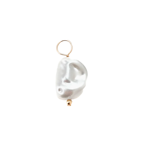 organic faux pearl charm- BRACELET CHARM