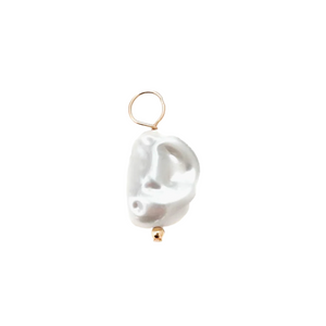organic faux pearl charm- BRACELET CHARM