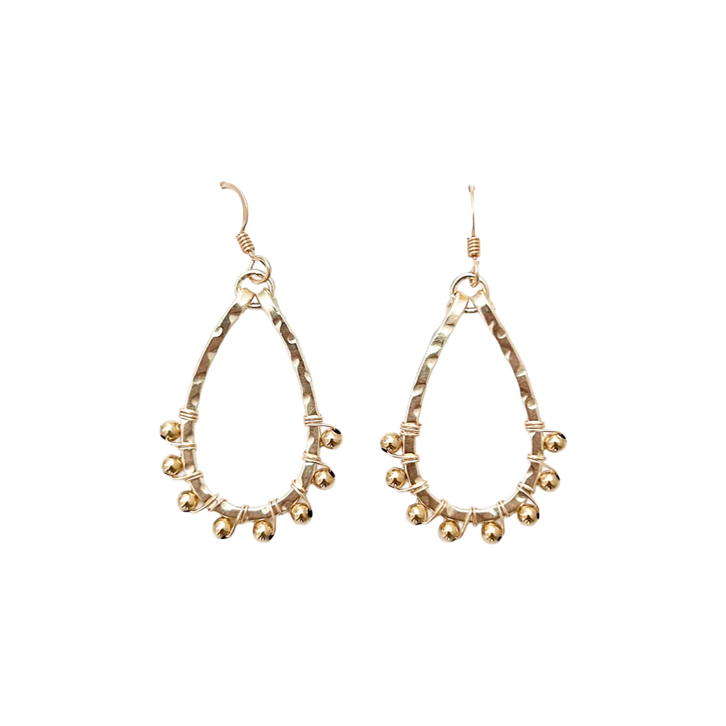 class-sea mini keel beaded earrings