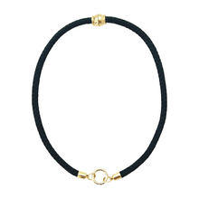 prepster dainty rope necklace- black charm