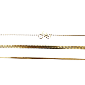 thin herringbone bracelet